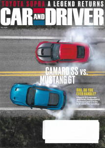 CAR & DRIVER 2019 JULY - CAMARO SS vx MUSTANG GT, TOYOTA SUPRA, '18 ACCORD EX-L